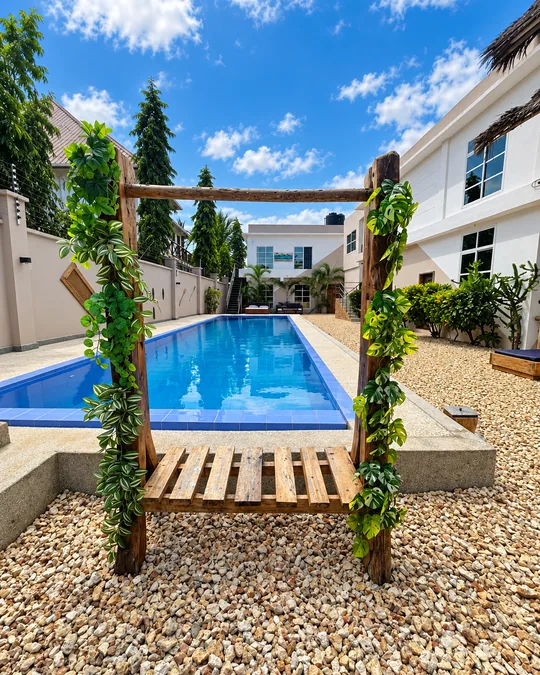 Outdoor swimming pool at VICK Boutique Hotel